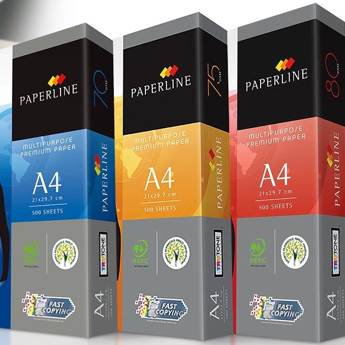 A4 Paperline Copy Paper 70gsm 75gsm 80gsm 